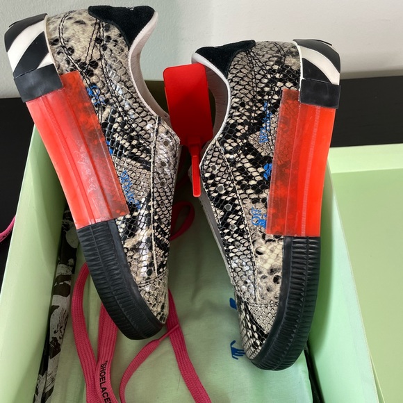 Off White Snakeskin Sneakers - Picture 2 of 8